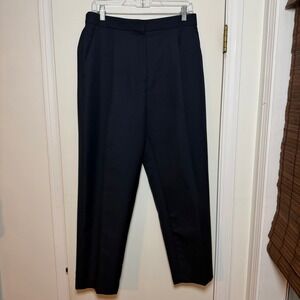 Theory PLT Taper Pant Wool Hopsack Navy Blue Women's‎ Size 6